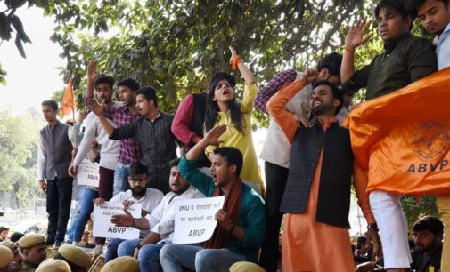 ABVP marches against anti-national Indians