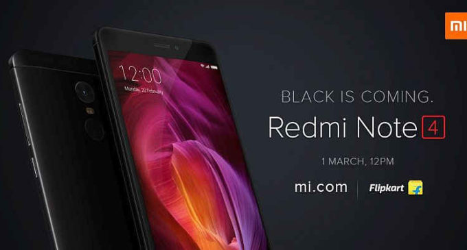 Xiaomi Redmi Note 4 Matte Black Colour Variant to Go on Sale in India Today