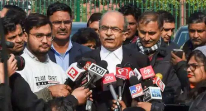 Prashant Bhushan deposits Re 1 fine in contempt case