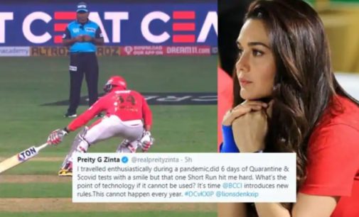 IPL 2020: Preity Zinta, Virender Sehwag Fume At Umpire’s Controversial “Short Run” Call