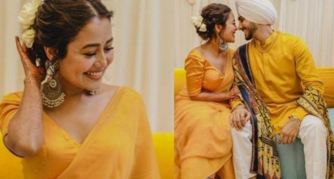 More Stunning Pics From Neha Kakkar And Rohanpreet Singh’s Haldi Ceremony